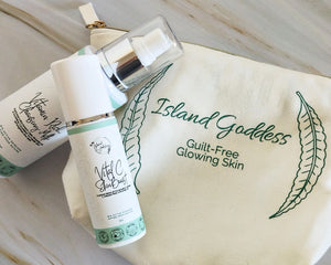 Island Goddess 100% Recycled Bamboo Cosmetic Bag - Island Goddess Organics